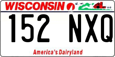 WI license plate 152NXQ