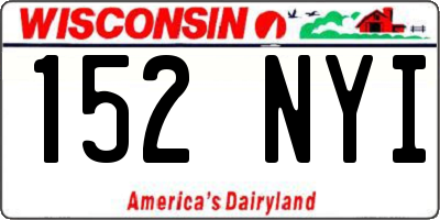 WI license plate 152NYI