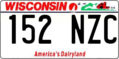 WI license plate 152NZC