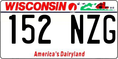 WI license plate 152NZG