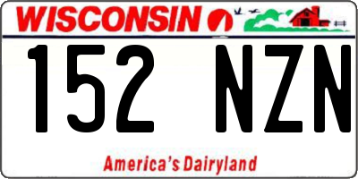 WI license plate 152NZN