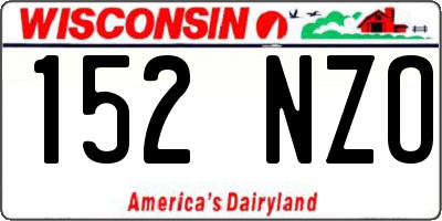 WI license plate 152NZO