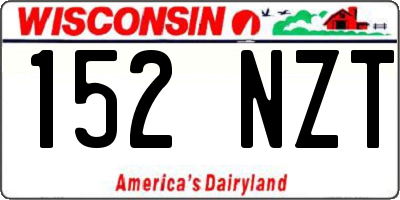 WI license plate 152NZT