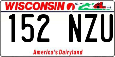 WI license plate 152NZU
