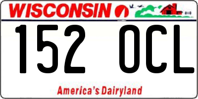 WI license plate 152OCL