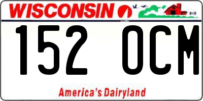 WI license plate 152OCM