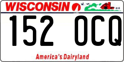 WI license plate 152OCQ