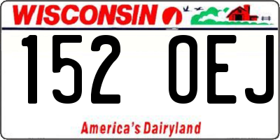 WI license plate 152OEJ