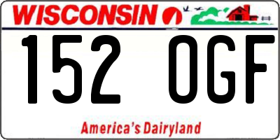 WI license plate 152OGF