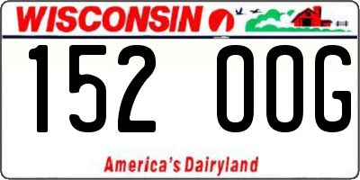 WI license plate 152OOG