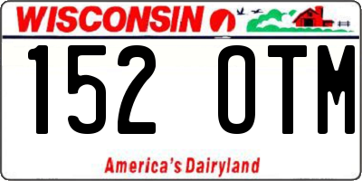 WI license plate 152OTM