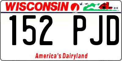 WI license plate 152PJD