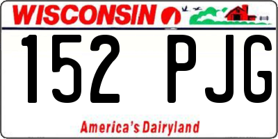 WI license plate 152PJG