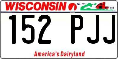 WI license plate 152PJJ