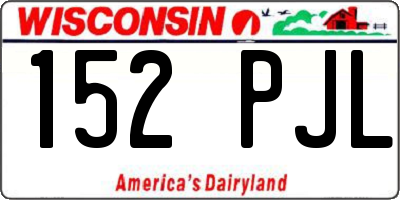 WI license plate 152PJL