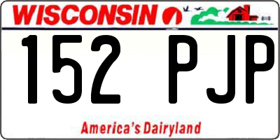 WI license plate 152PJP
