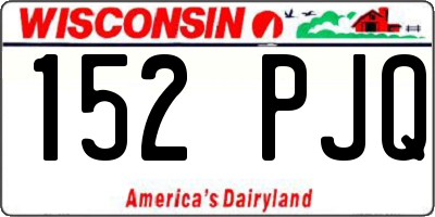 WI license plate 152PJQ