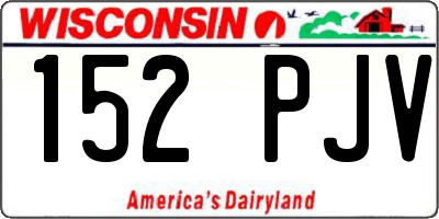 WI license plate 152PJV