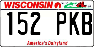 WI license plate 152PKB
