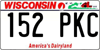 WI license plate 152PKC