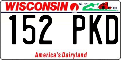 WI license plate 152PKD