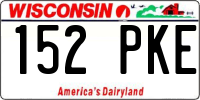 WI license plate 152PKE