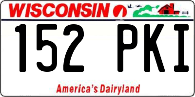 WI license plate 152PKI