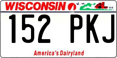WI license plate 152PKJ