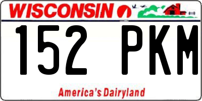 WI license plate 152PKM