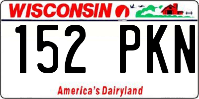 WI license plate 152PKN