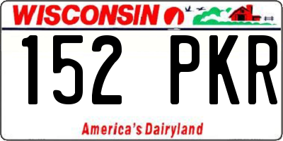 WI license plate 152PKR