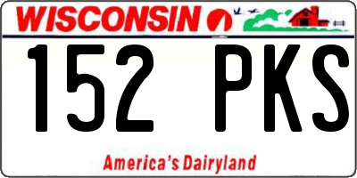 WI license plate 152PKS