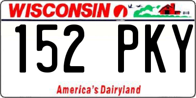 WI license plate 152PKY