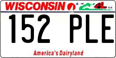 WI license plate 152PLE