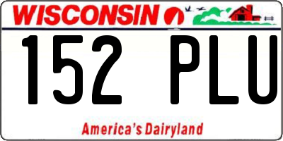 WI license plate 152PLU