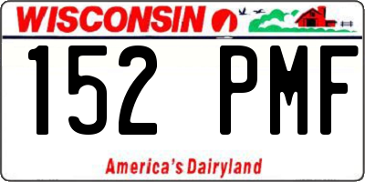 WI license plate 152PMF