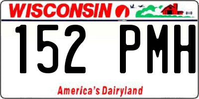 WI license plate 152PMH