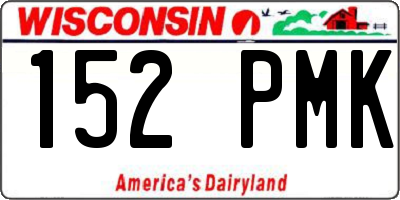 WI license plate 152PMK