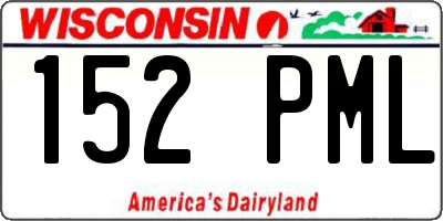 WI license plate 152PML