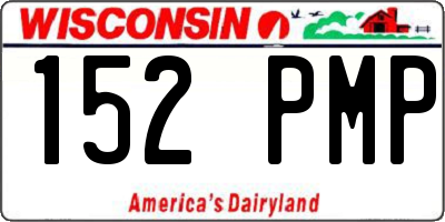 WI license plate 152PMP