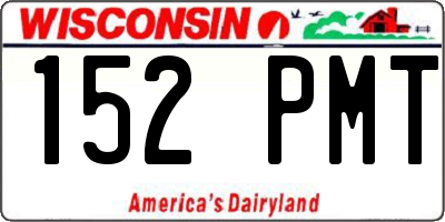 WI license plate 152PMT