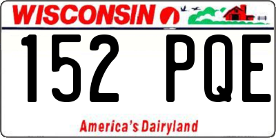 WI license plate 152PQE