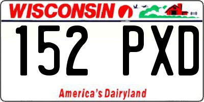 WI license plate 152PXD