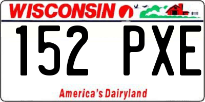 WI license plate 152PXE