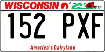 WI license plate 152PXF