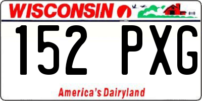 WI license plate 152PXG