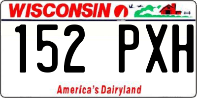 WI license plate 152PXH