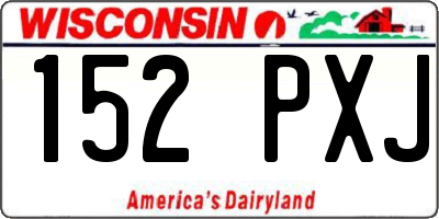 WI license plate 152PXJ