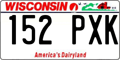 WI license plate 152PXK