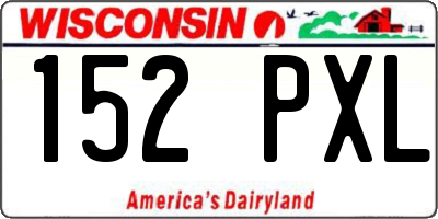 WI license plate 152PXL